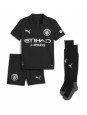 Manchester City Erling Haaland #9 Venkovní dres pro děti 2025-26 Krátký Rukáv (+ trenýrky)